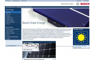 Bosch Solar Energy AG Homepage