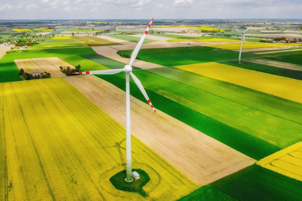 90 Prozent Emission Windkraft Felder