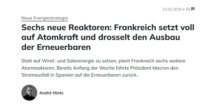 Apollo Schlagzeile Atomkraft Frankreich energiepolitische Sackgasse