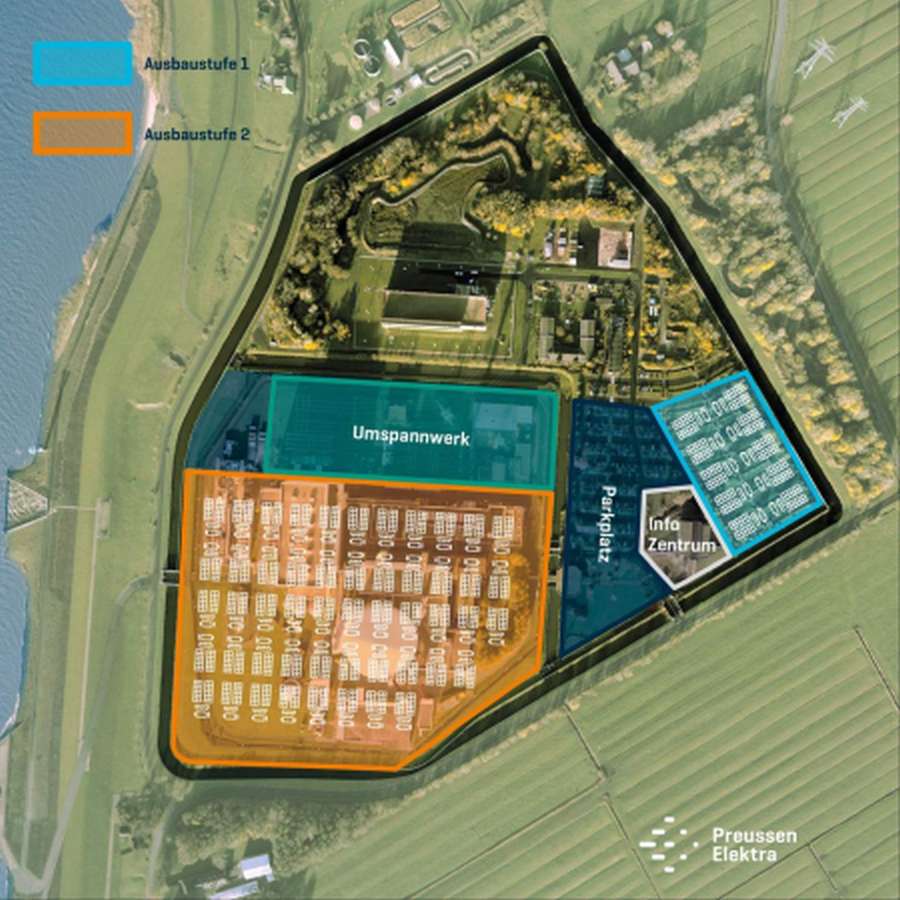 Batteriespeicher Brokdorf auf dem Gelände des Atomkraftwerks