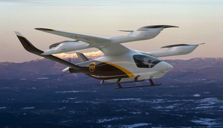 Elektrisches Flachtflugzeug Alia von Beta Technologies im UPS-Design