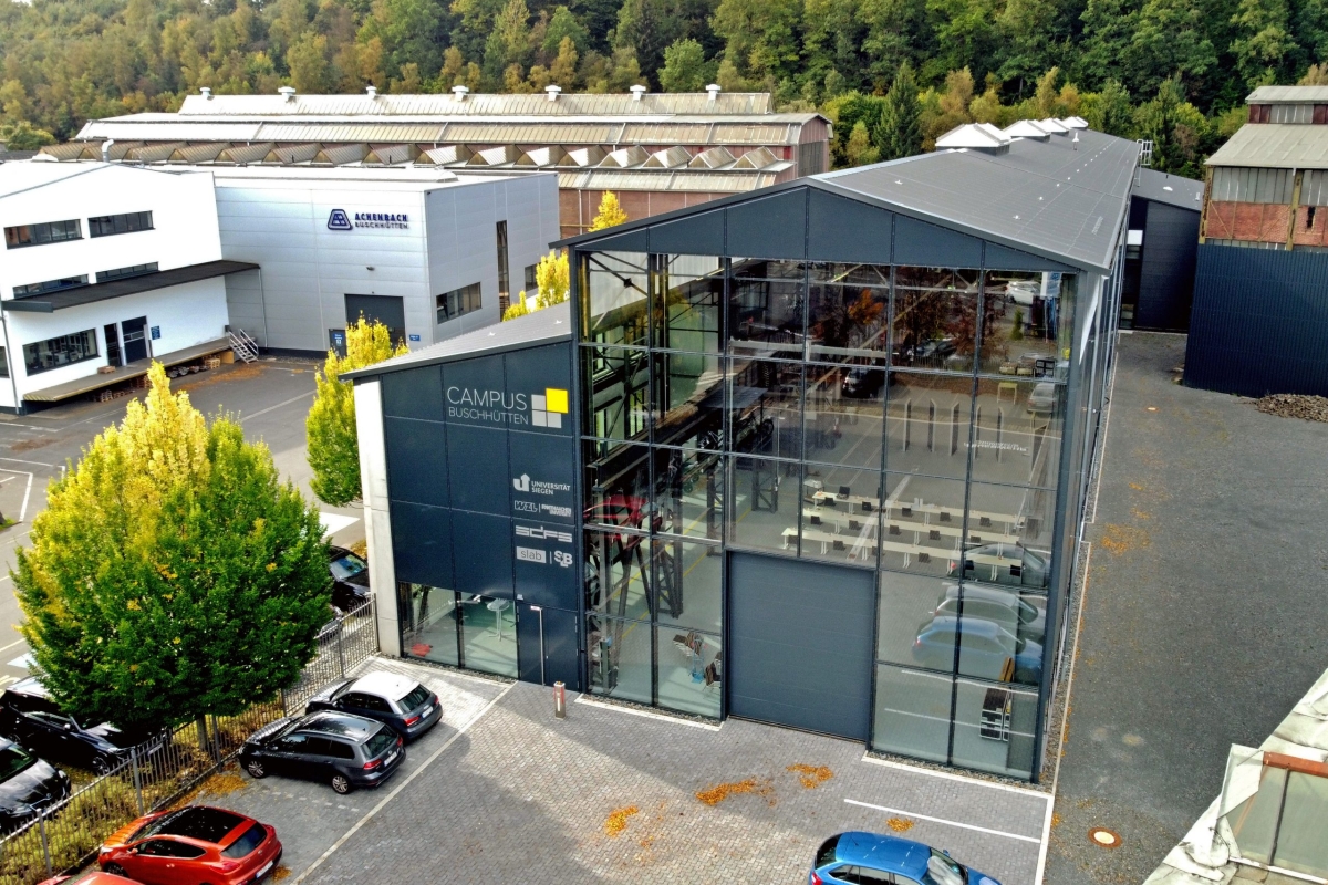 Smarte Demonstrations-Fabrik Siegen Campus Buschhütten aus der Luft