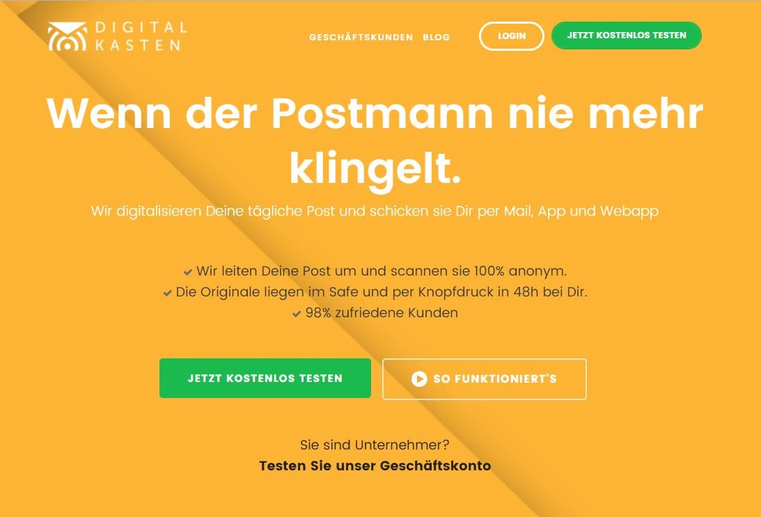 Digitalkasten: Die digitale Post ist da