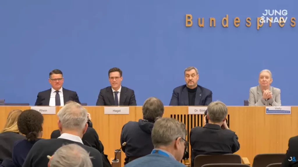 Drei-Löwen-Allianz fordert Gold-Plating-Verbot - Hagel, Söder und Rhein in Berlin