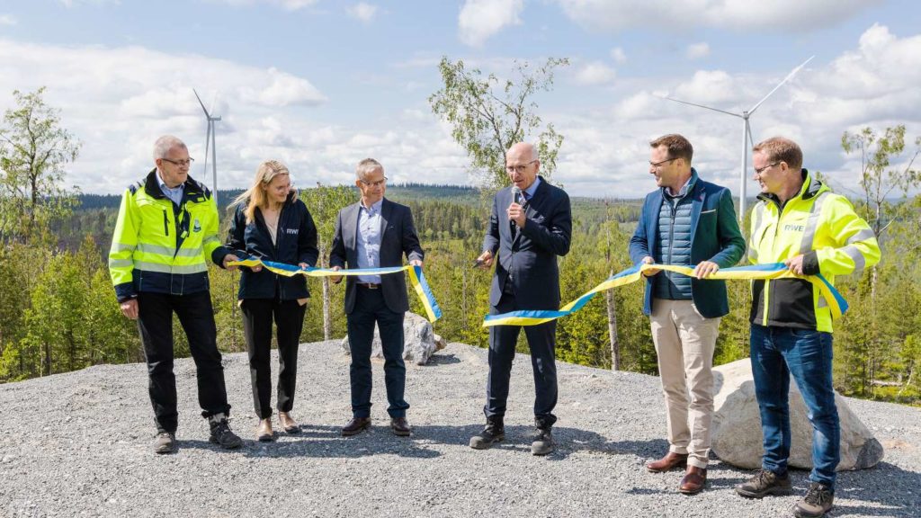 Einweihung Nysäter Windpark von RWE im Juni 2022.