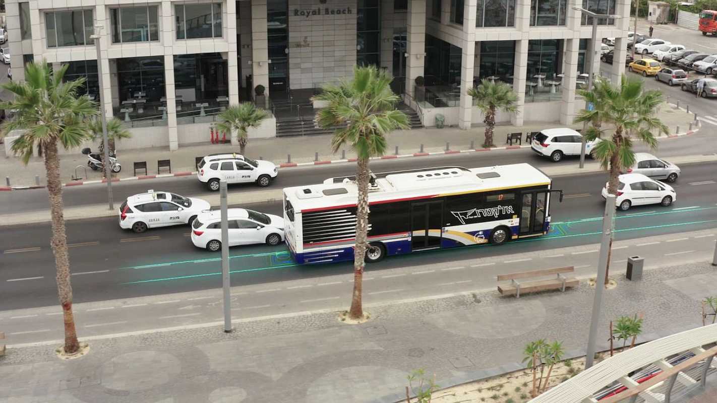 ElectReon Strecke in Israel mit Bus