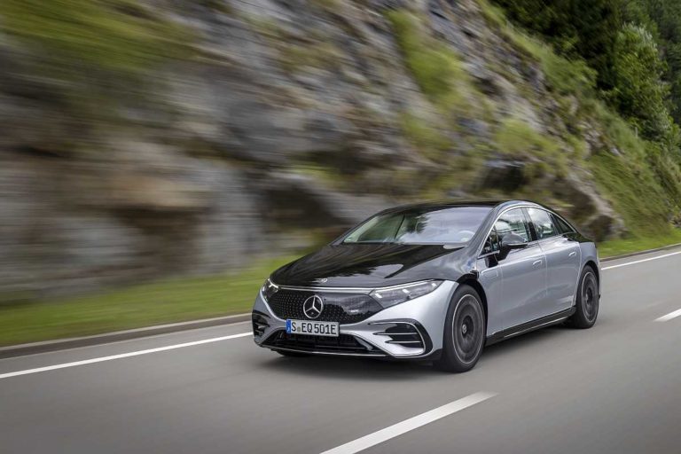Electric Only Mercedes EQS Elektroauto von Daimler