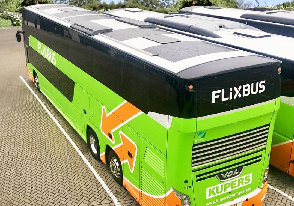 Flixbus Solarmatten Hangery MiaSole Trailar Solarmodul Diesel CO2