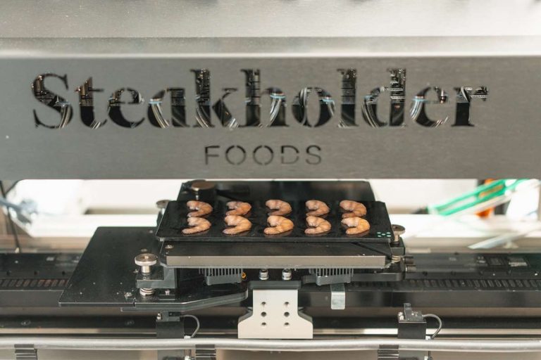Garnelen aus dem 3D-Drucker von Steakholder Foods auf pflanzlicher Basis