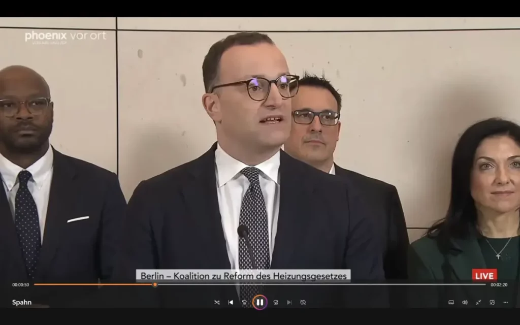 Pressekonferenz Eckpunkte vom Gebäudemodernisierungsgesetz mit Jens Spahn