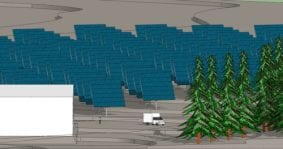 Photovoltaik „Modul-Segel“ wie diese sollen in Nordhastedt mit einem geothermischen Kraftwerk kombiniert werden, Quelle: GeothermSolarpark Nordhastedt GmbH