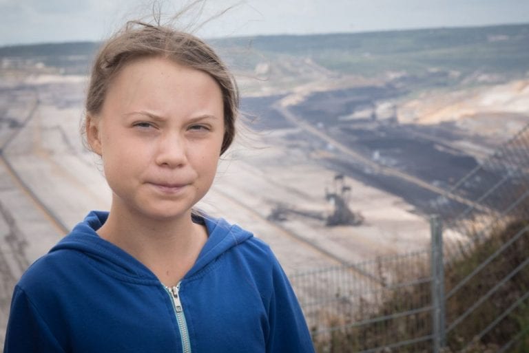Klimaaktivistin Greta Thunberg besucht Hambacher Forst 6 Klimaaktivistin Greta Thunberg Tagebau