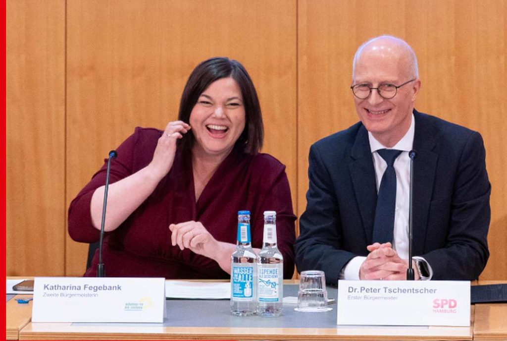 Hamburg vereint Rot-Grün Koalitionsvertrag Tschentscher Fegebank