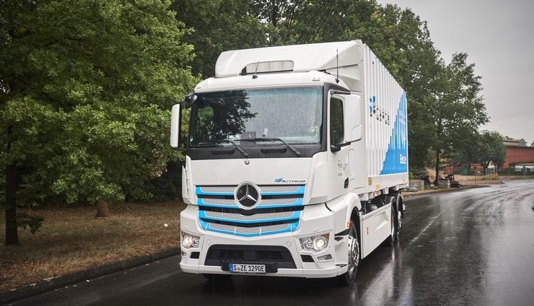 Erstmaliger Test: eActros bei Hermes im Alltagstest