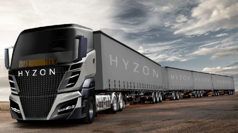 Hyzon-Rodtrain mit Horizon-Brennstoffzelle