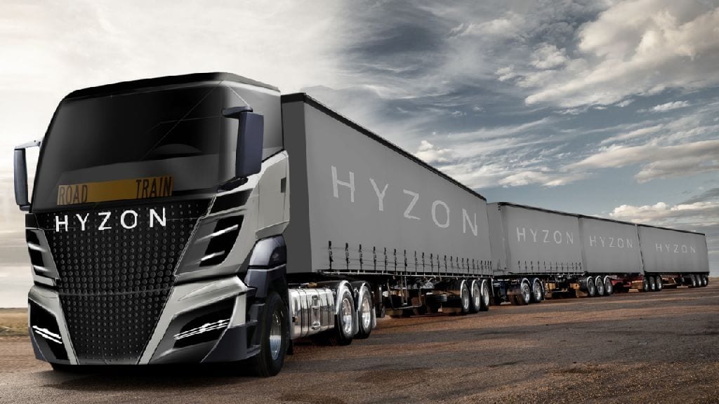 Hyzon-Rodtrain mit Horizon-Brennstoffzelle