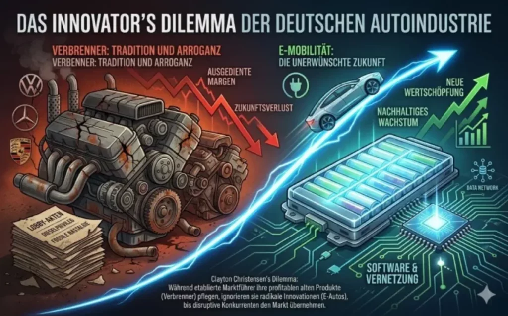 Die Party ist vorbei: Wie deutsche Autobosse ihre Zukunft verschliefen 1 Innovator's Dilemma: Krise der deutschen Autoindustrie