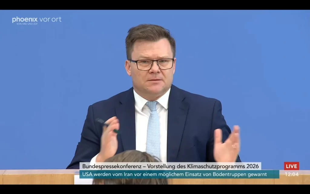 Klimaschutzprogramm 2026 - Vorstellung durch Carsten Schneider