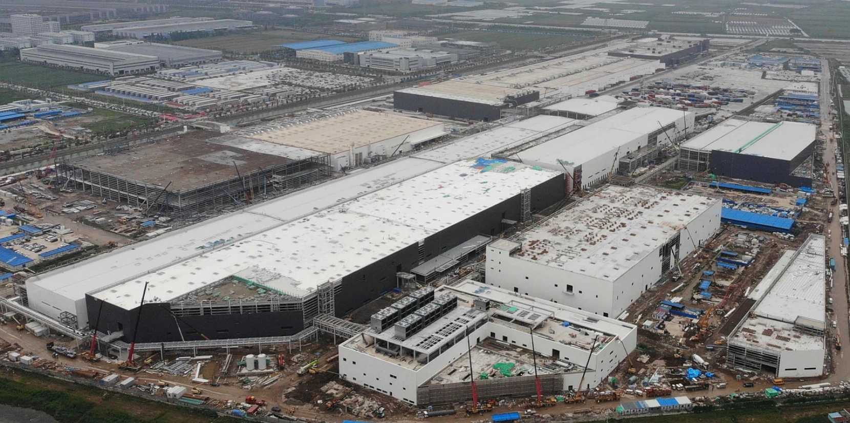 Shanghai Gigafactory - Luftaufnahme Juli 2020
