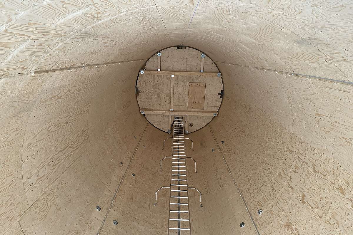 Modvion Holzturm Innenansicht