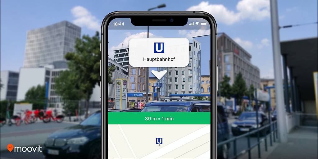 Wayfinder - Augmented Reality mit der moovit-App in Deutschland