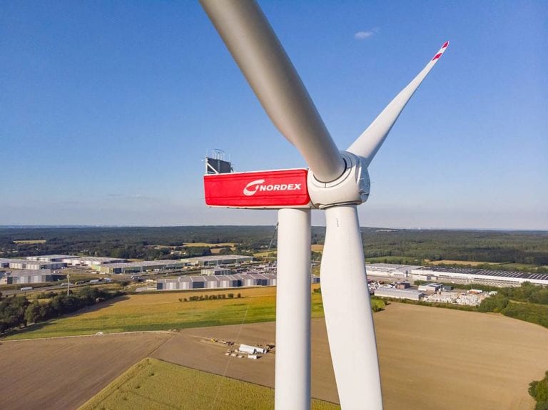 Windturbine Nordex Delta N149 für Windpark Jüchen