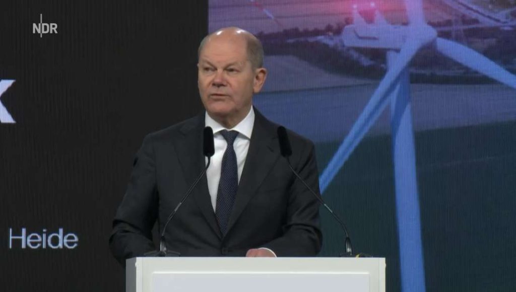 Olaf Scholz Spatenstich Dithmarschen Northvolt