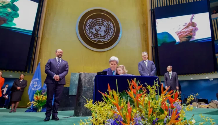 Pariser Klimaabkommen - Unterzeichnung im Jahr 2016