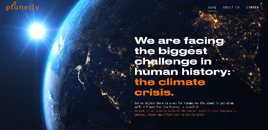 Planetly Cleantech-Startup Finanzierungsrunde Screenshot Klima
