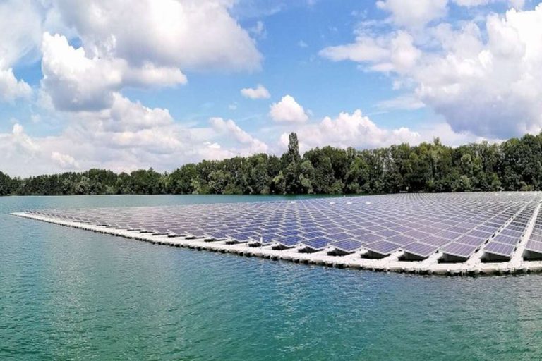 Schwimmende Photovoltaik Fraunhofer ISE