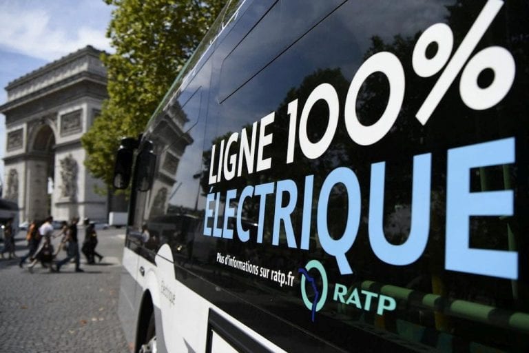 Smog-Bekämpfung Elektrobusse Paris Olympia 2024