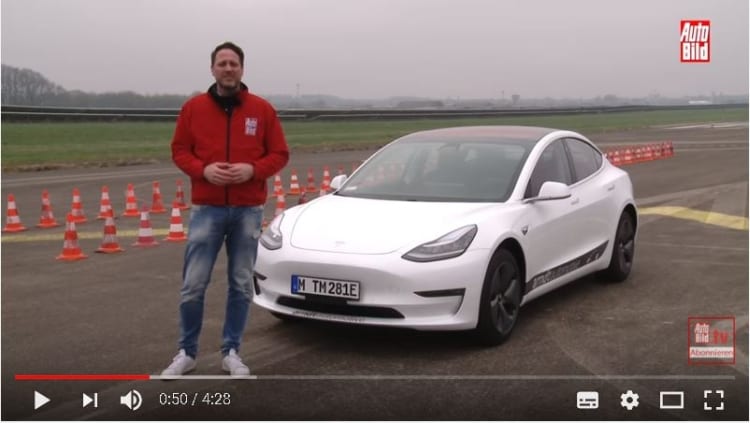 Erster deutsche Tesla Model 3 Test von Autobild