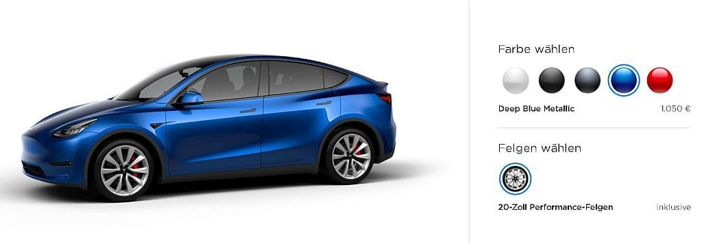 Deep Blue Metallic Tesla Model Y