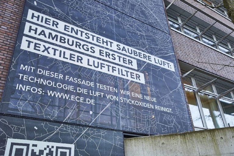 Textilfassade Nanotitanoxid