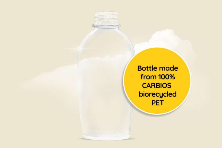 Biorecycling-PET Flasche von Carbios