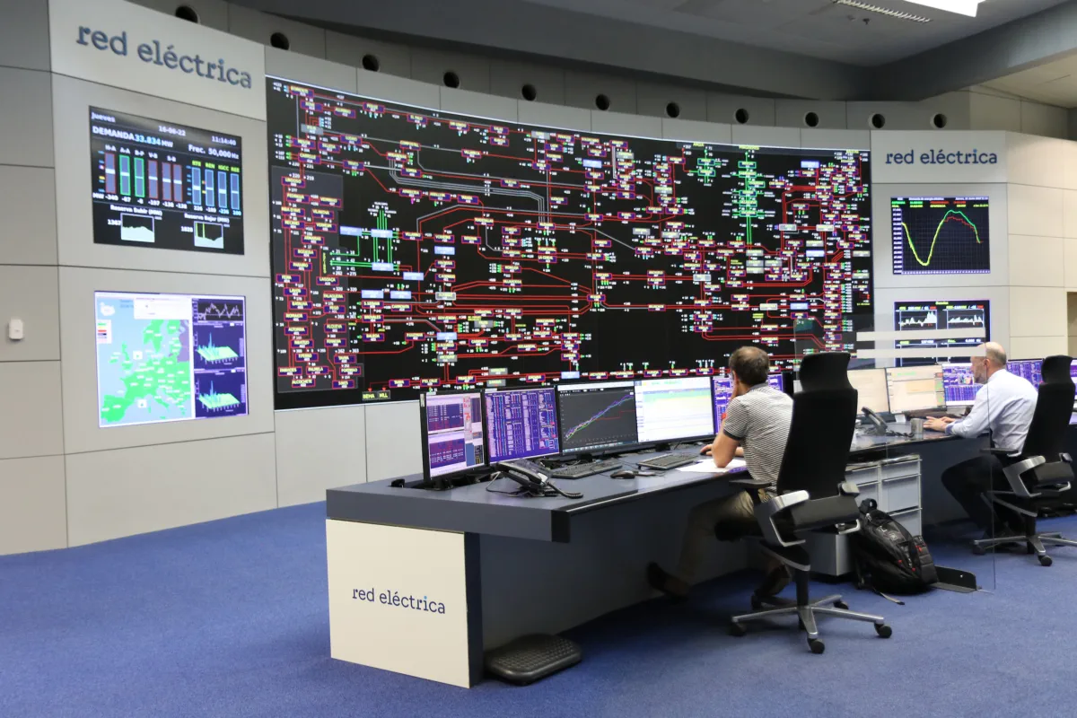 Blick ins Kontrollzentrum von Red Electrica in Spanien