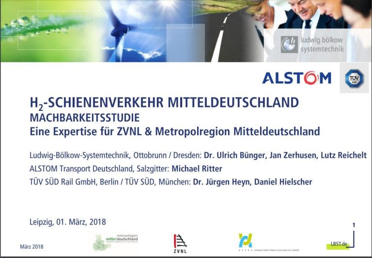 Wasserstoff im Schienenverkehr - Potenzial in Mitteldeutschland