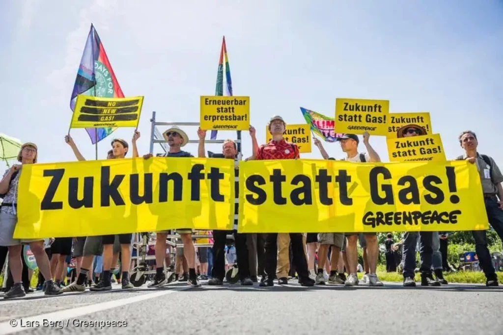 Gersteinwerk - Greenpeace-Protest Zukunft statt Gas