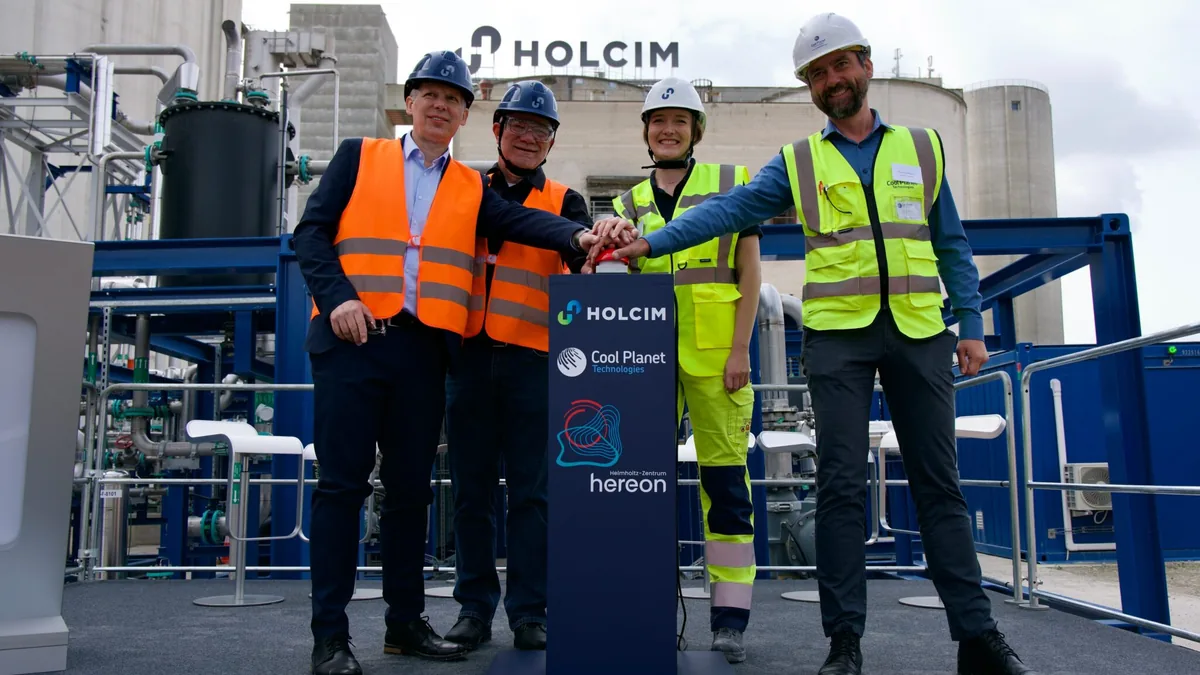 Eröffnung der Membrananlage zur CO₂-Abscheidung im Holcim-Zementwerk Höver mit Cool Planet Technologies und Helmholtz-Zentrum Hereon