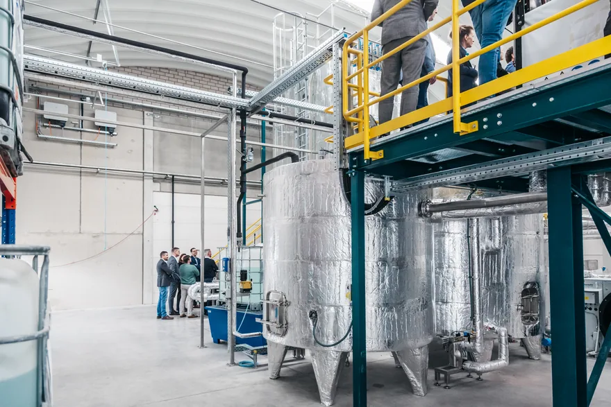 Isolierte Reaktortanks der Co-Reactive-Demonstrationsanlage in Erkrath
