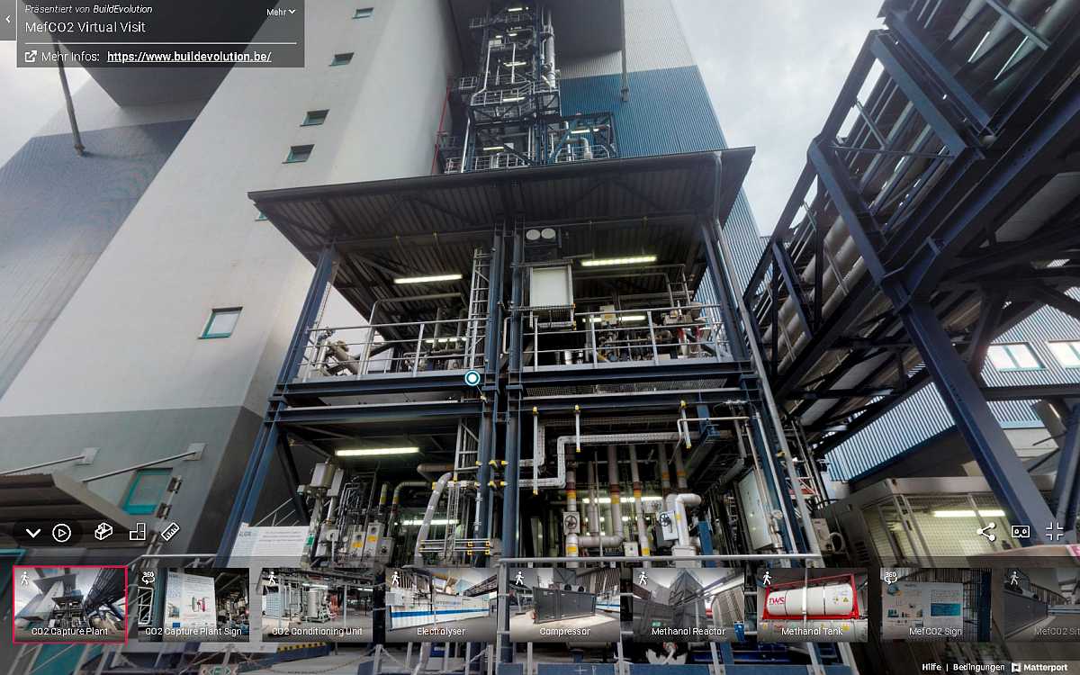 eMethanol: Methanolsynthese im RWE-Kraftwerk Niederaußem