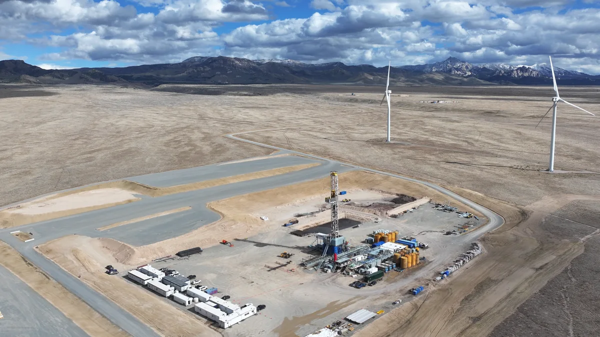 Bohranlage von Fervo Energy auf der Cape-Station-Baustelle in Utah