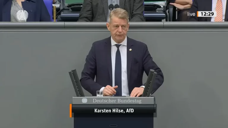 Karsten Hilse (AfD) bei seiner Rede im Deutschen Bundestag am 20. März 2026