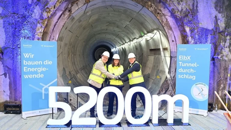 SuedLink: Tunnel unter der Elbe ist durch