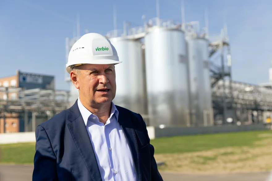 Claus Sauter, CEO der Verbio SE, im Chemiepark Bitterfeld-Wolfen